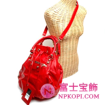バレンシアガ（BALENCIAGA）POMPON GIANT　レディース2wayトートバッグ　レッド　285440-D94JO-6480 